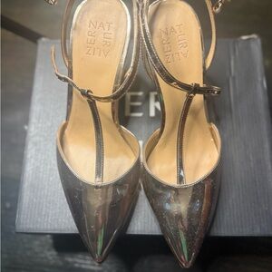 Naturalizer Women's Metallic‎ Heels old money fairycore timeless classy size 8.5